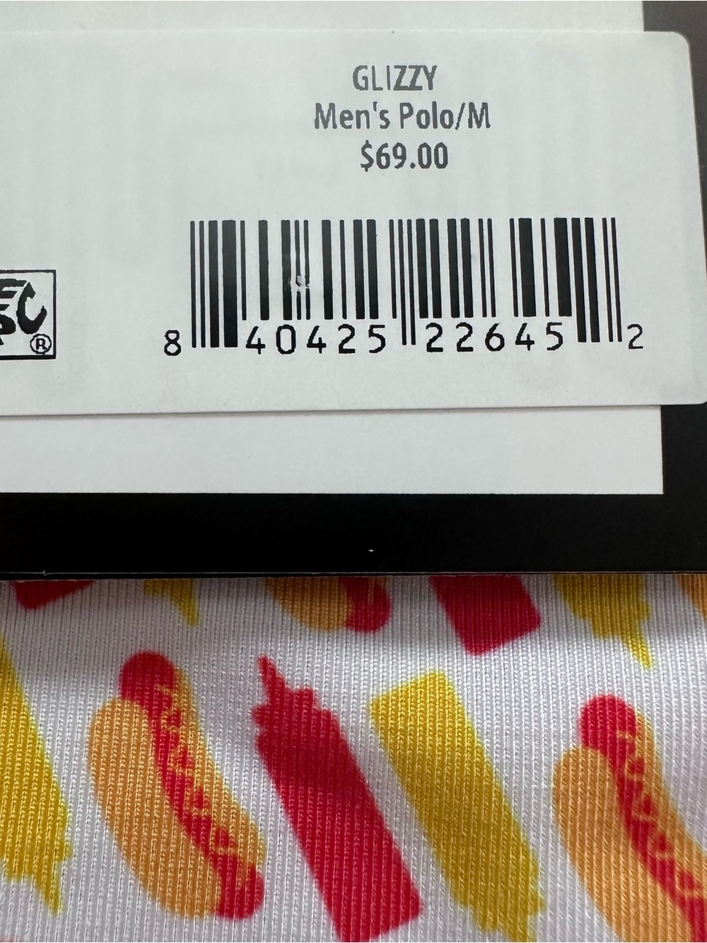 ⭐️NWT Waggle Men’s Polo - Glizzy/Hot Dog (Medium) - Picture 5 of 5